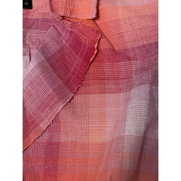 True Meaning Y2K Cropped Blazer Pink Plaid Rhinestone Button Top NWT M 10 Retro - Picture 5 of 10